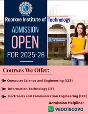 Roorkee Institute Admission Open 2025 CSE, IT & ECE Call 9800180290